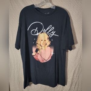 Dolly Parton Dollywood Black Graphic Tshirt  Women's XL Used Good Shape